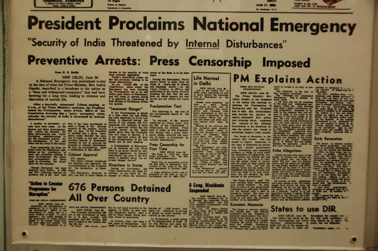 President of India proclaims national emergency